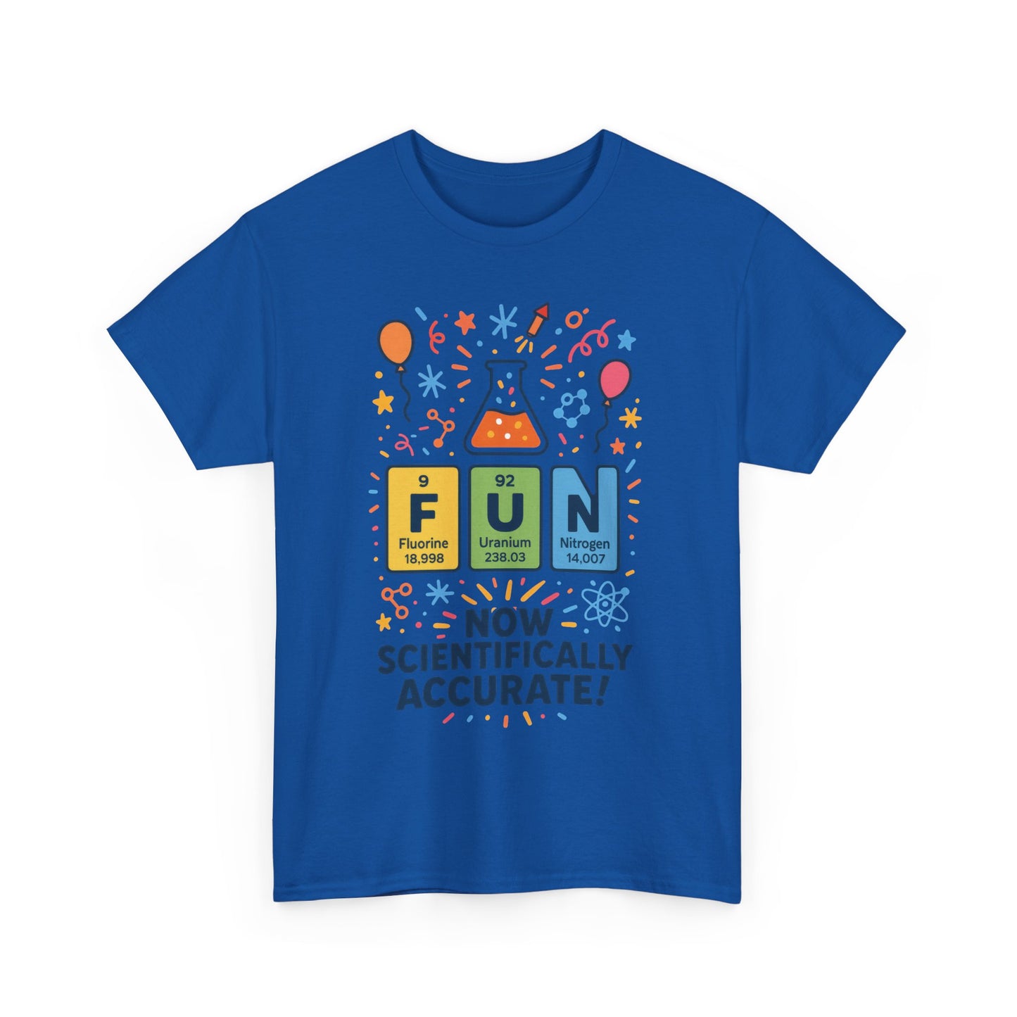 Fun Science Unisex Heavy Cotton Tee, Perfect for STEM Lovers, Gift for Science Teachers, FUN Periodic Table Tee,Nerdy Unisex Shirt