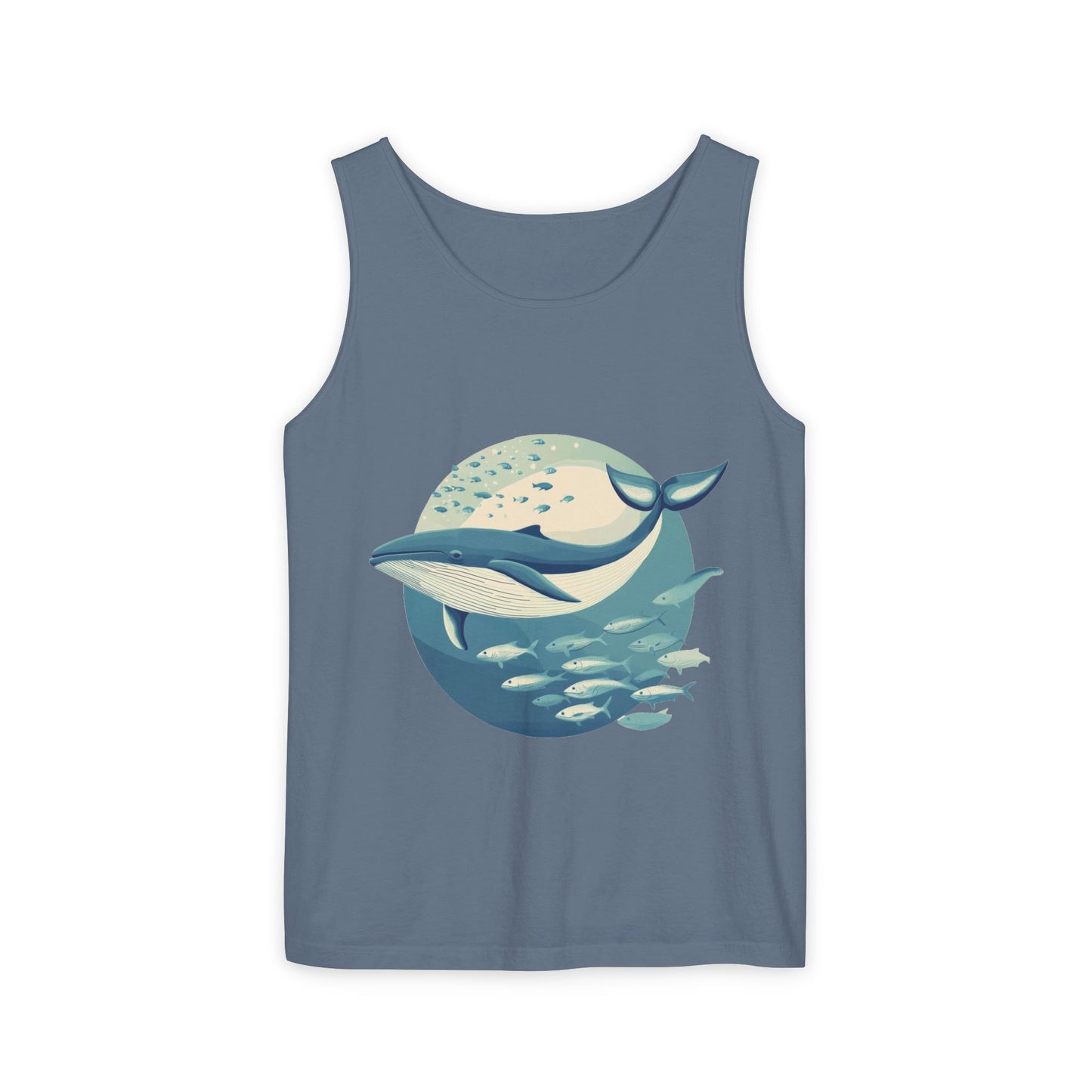 Ocean-Inspired Unisex Tank Top, Whale Design Shirt, Summer Casual Wear, Beach Vibes Gift, Eco-Friendly Fashion