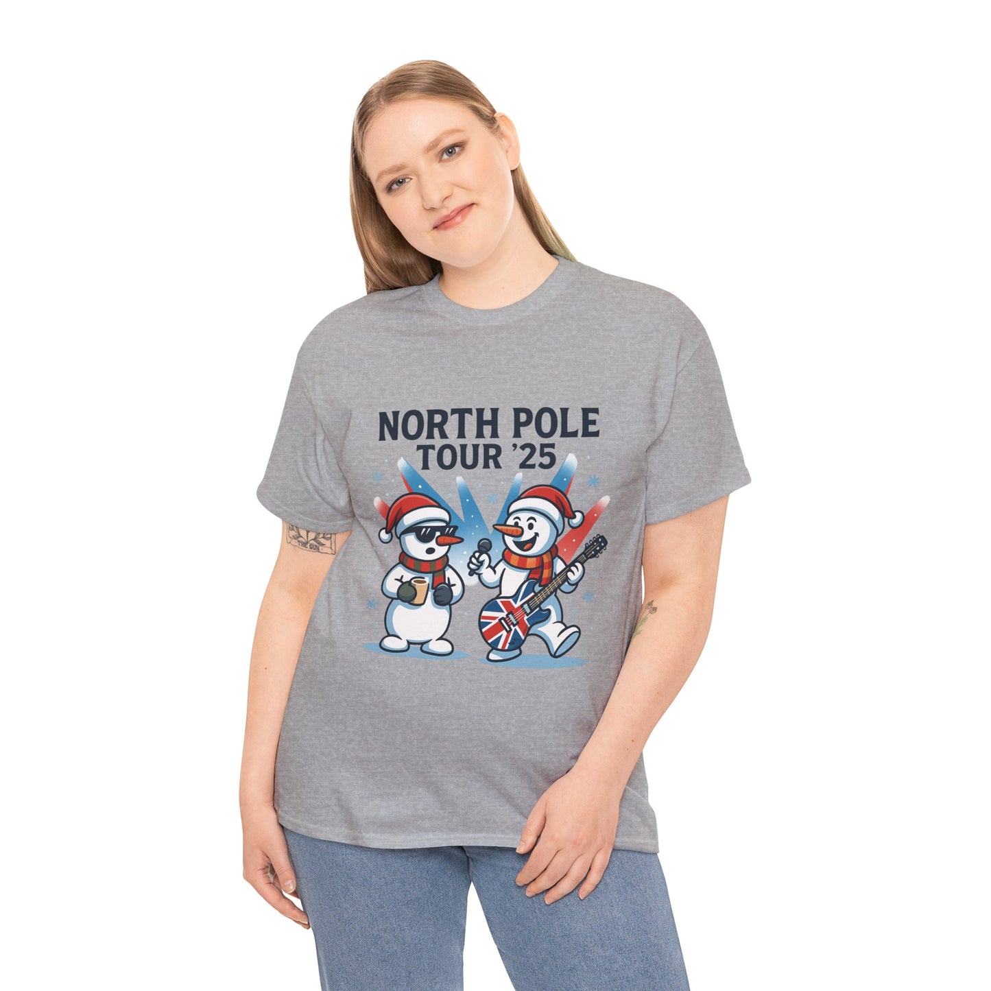 North Pole Tour 25 Women's Christmas T-Shirt, Funny Holiday Music Tee