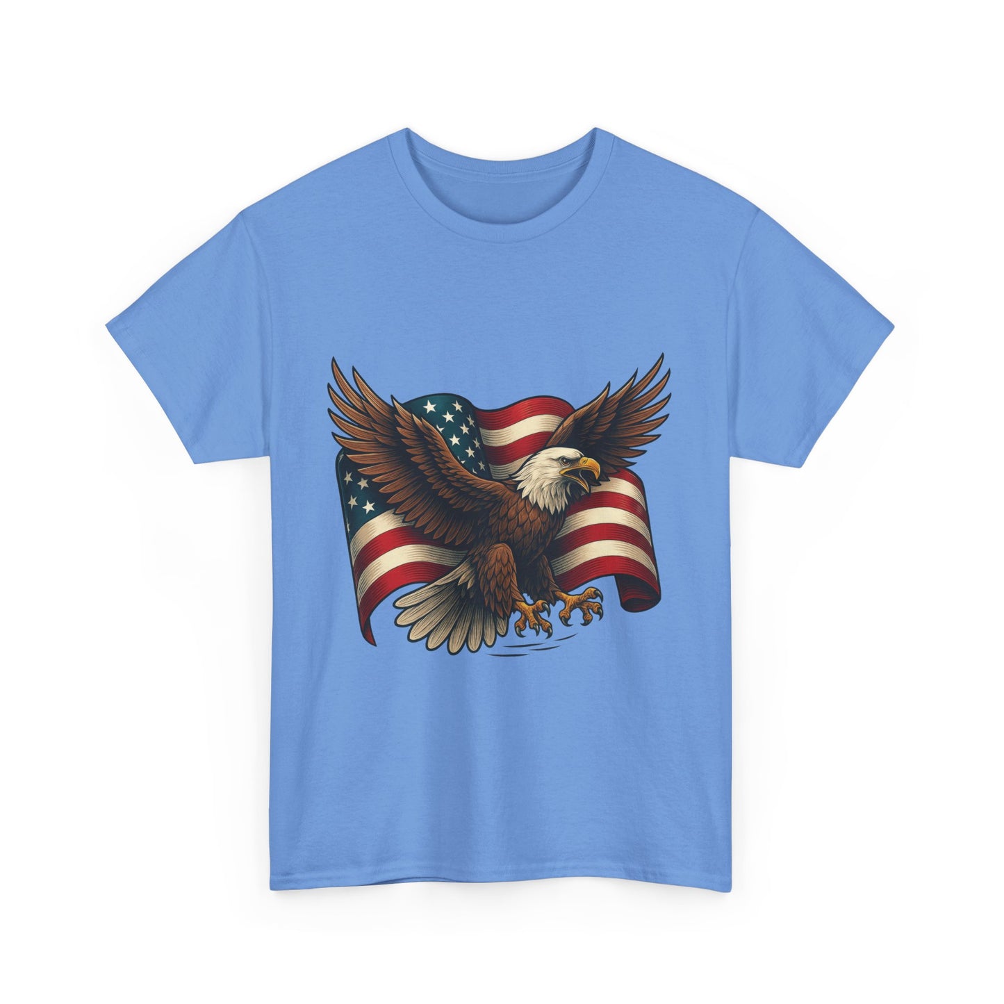 American Eagle Graphic Tee, Patriotic T-Shirt, Fourth of July Apparel, Eagle Love Shirt, Unisex Heavy Cotton Tee