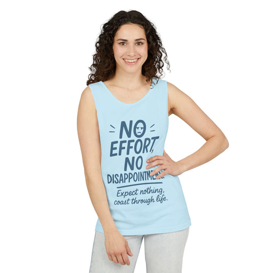 No Effort Womens Tank Top, Funny Lazy Life Quote, Workout Humor Sleeveless Shirt, Casual Gym Top, Gift for Her, Perfect for Lazy Days