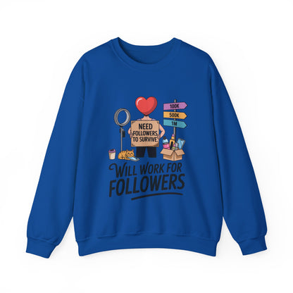 Funny Influencer Womens Sweatshirt, Social Media Sweatshirt, Humor Gifts, Crewneck for Influencers, Casual Wear, Womens Cozy Meme Top