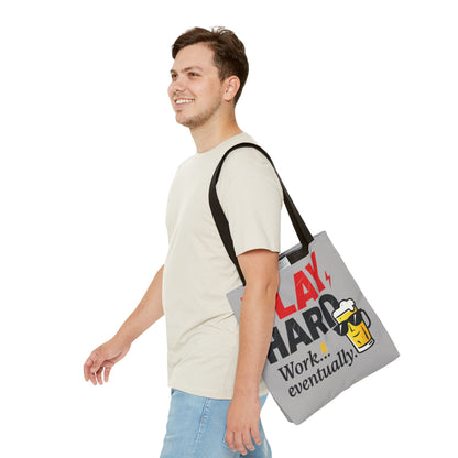 Play Hard Tote Bag - Fun, Stylish, Tote for Work & Play, Summer, Gift, Beach Bag, Everyday Carry, Beach Weekender Bag, large canvas bag