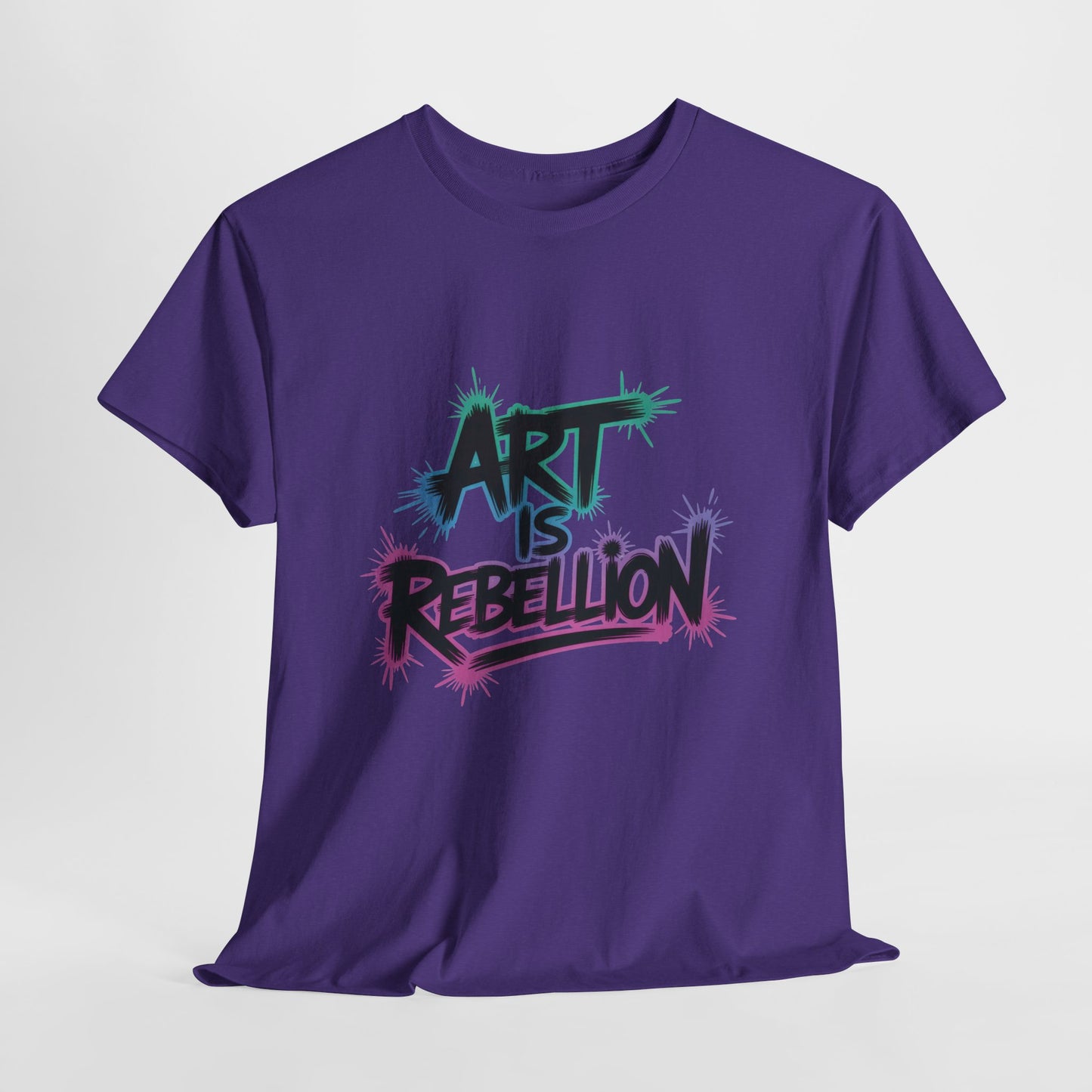 Art Is Rebellion Women's Graphic T-Shirt, Graffiti Street Art Tee, Bold Rebel Statement Top