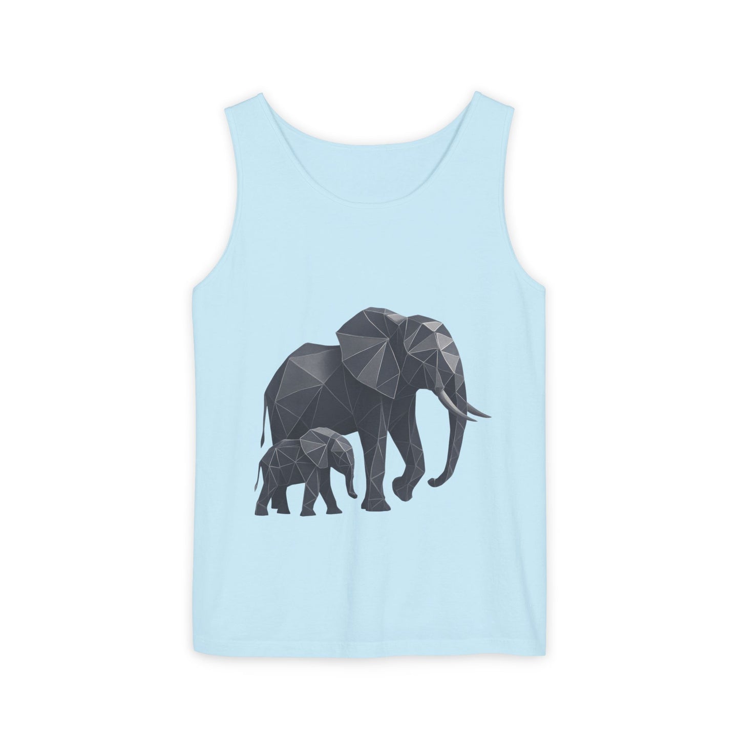 Elephant Family Unisex Tank Top, Animal Lover Gift, Casual Wear, Summer Essentials, Eco-Friendly Apparel, Wildlife Shirt