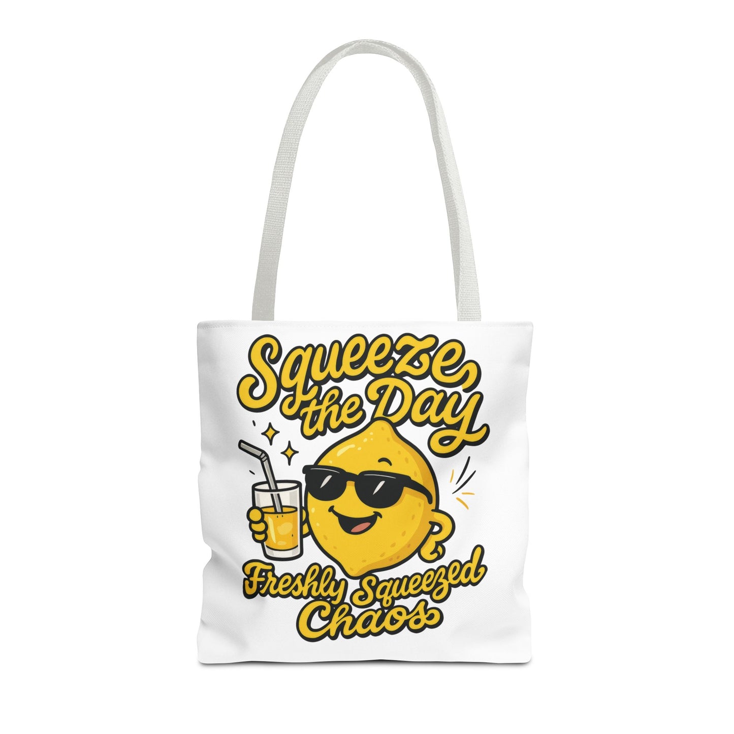 Lemon Themed Tote Bag, Squeeze the Day, Shopping Bag, Gift for Citrus Lovers, Eco-Friendly Carrier, Summer Accessory
