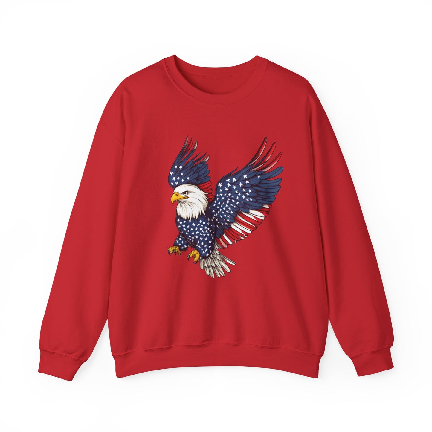 Patriotic Eagle Sweatshirt, Unisex Crewneck, USA Pride Apparel, Cozy Everyday Wear, Perfect for Independence Day, Gift for Patriots