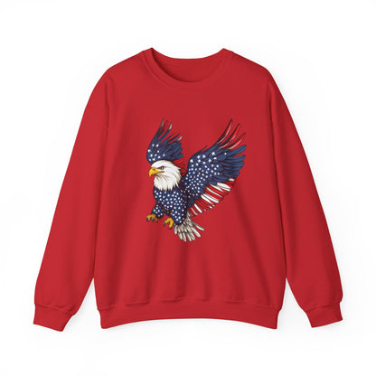 Patriotic Eagle Sweatshirt, Unisex Crewneck, USA Pride Apparel, Cozy Everyday Wear, Perfect for Independence Day, Gift for Patriots