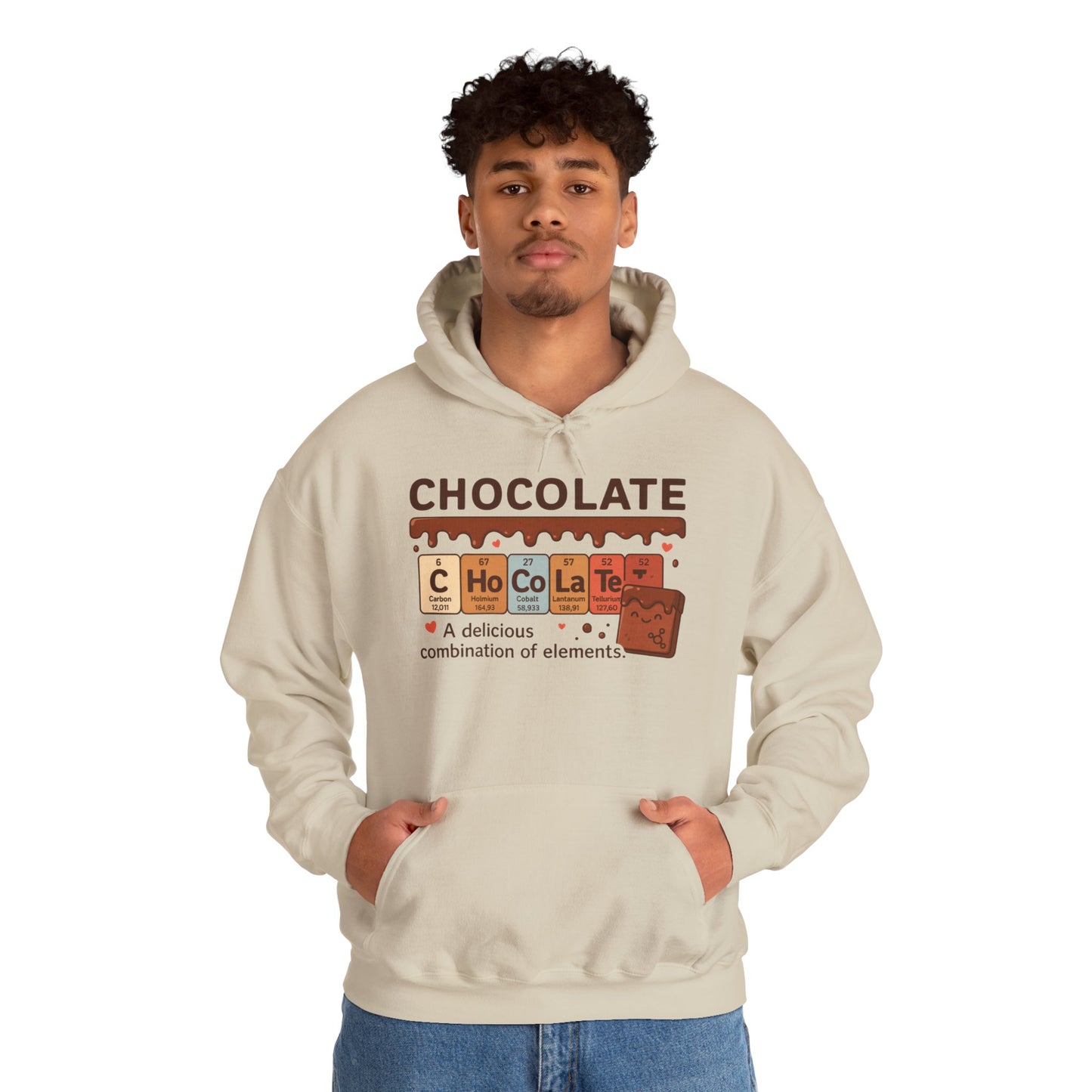 Chocolate Lover's Comfort Hoodie, Perfect Gift for Chemistry Lovers, Casual Wear, Sweet Treats Enthusiasts, Birthdays, Chemistry Students