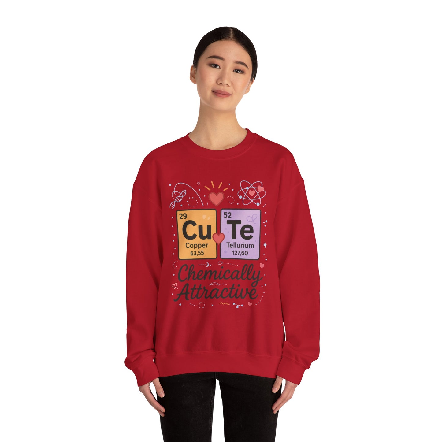 Cute Chemistry Sweatshirt for Women, Periodic Table Sweatshirt, Chemistry Gift for Her, Gift for Science Lovers, Valentine's Day Sweatshirt