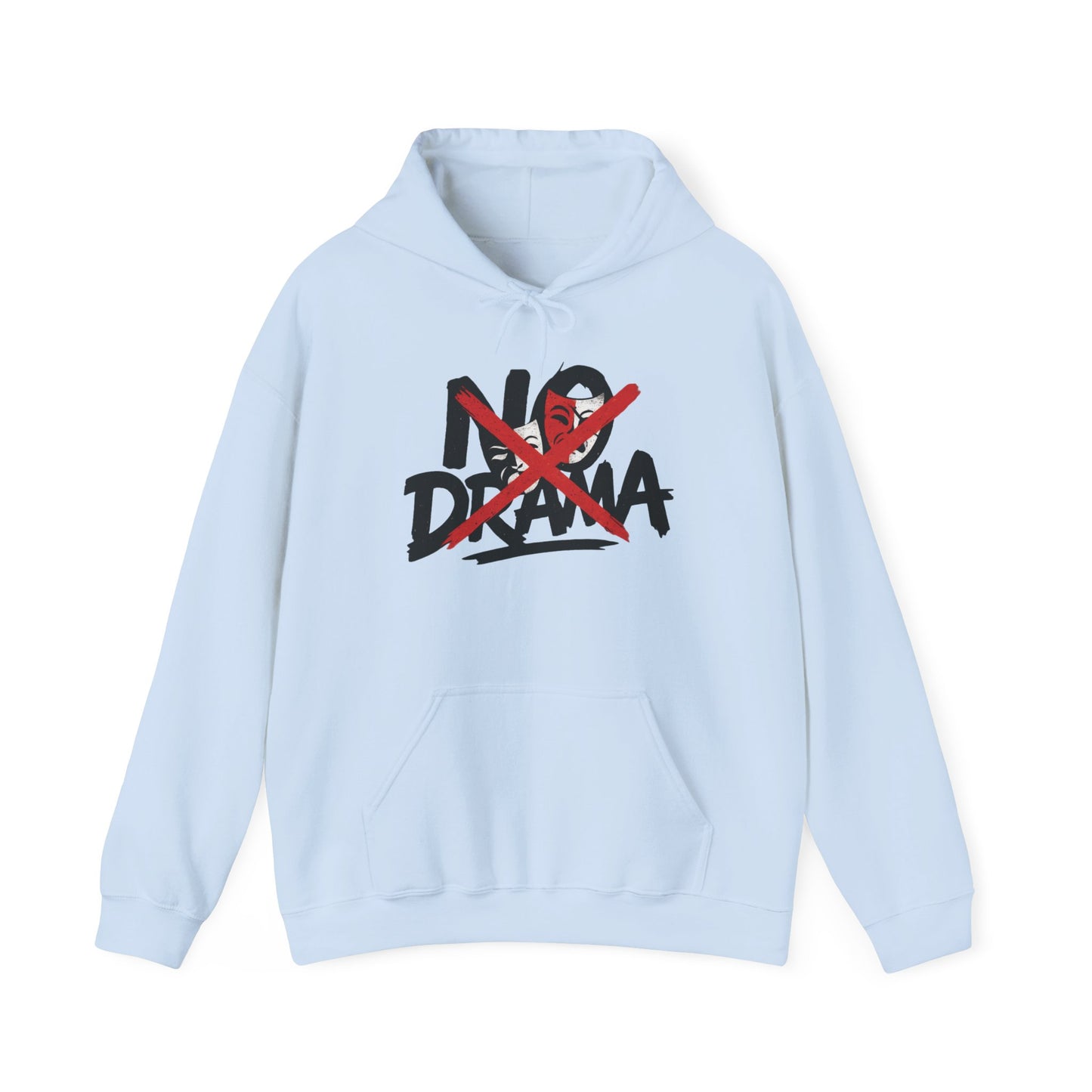 No Drama Womens Hooded Sweatshirt, Cozy Hoodie, Casual Gift, Relaxed Style, Everyday Wear, Funny Sweatshirt
