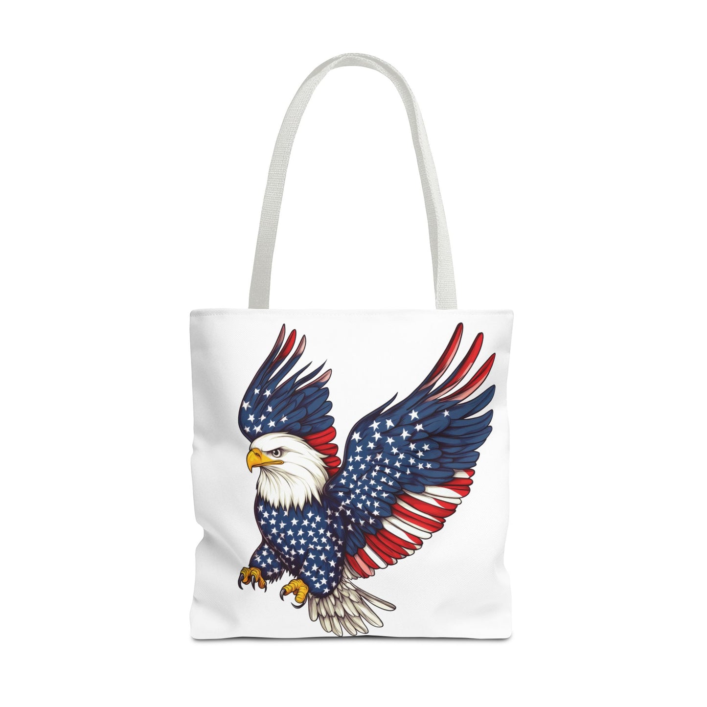 Patriotic Eagle Tote Bag, AOP, Perfect for July 4th, Festivals, Eco-Friendly Shopping, Gift for Nature Lovers, large canvas bag, beach bag