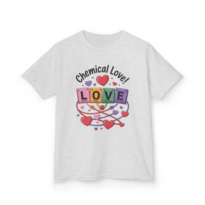 Kids Love Chemistry Girl Tee - Cute Gift for Science Lovers, Valentine's Day, Fun Classroom Wear, Adorable Kids Shirt, Colorful Kids Apparel