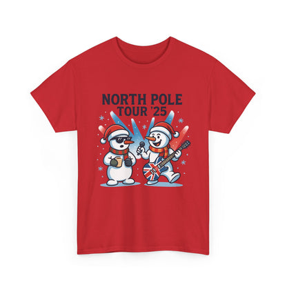 North Pole Tour 25 Men's Christmas T-Shirt, Funny Rock Music Holiday Tee