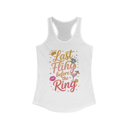 Last Fling Before the Ring T-Shirt, Bachelorette Party Tee, Bridesmaid Wedding Tee, Hen Party Shirts, Bridal Shower,  Bridesmaids Gift