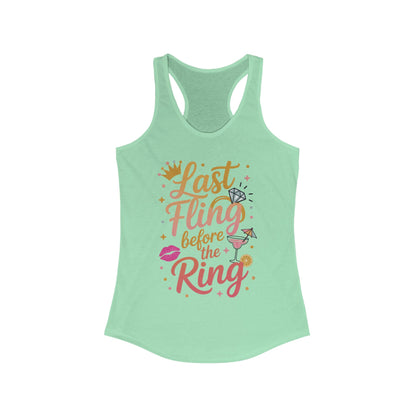 Last Fling Before the Ring T-Shirt, Bachelorette Party Tee, Bridesmaid Wedding Tee, Hen Party Shirts, Bridal Shower,  Bridesmaids Gift