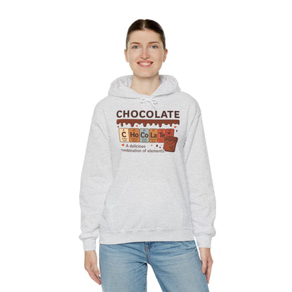 Chocolate Lover's Comfort Hoodie, Perfect Gift for Chemistry Lovers, Casual Wear, Sweet Treats Enthusiasts, Birthdays, Chemistry Students