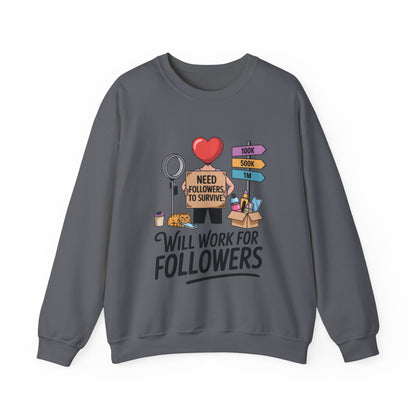 Funny Influencer Womens Sweatshirt, Social Media Sweatshirt, Humor Gifts, Crewneck for Influencers, Casual Wear, Womens Cozy Meme Top