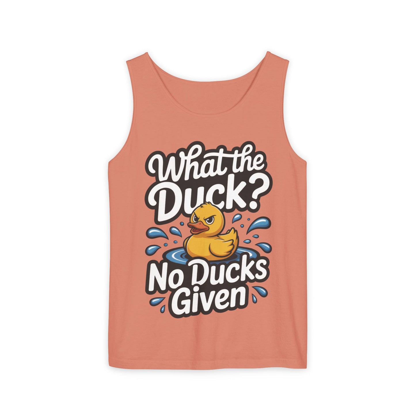 Funny Duck Tank Top for Summer - No Ducks Given Tee - What The Duck Mens T-Shirt - Sarcastic Rubber Duck Graphic, Humor Gift For Him