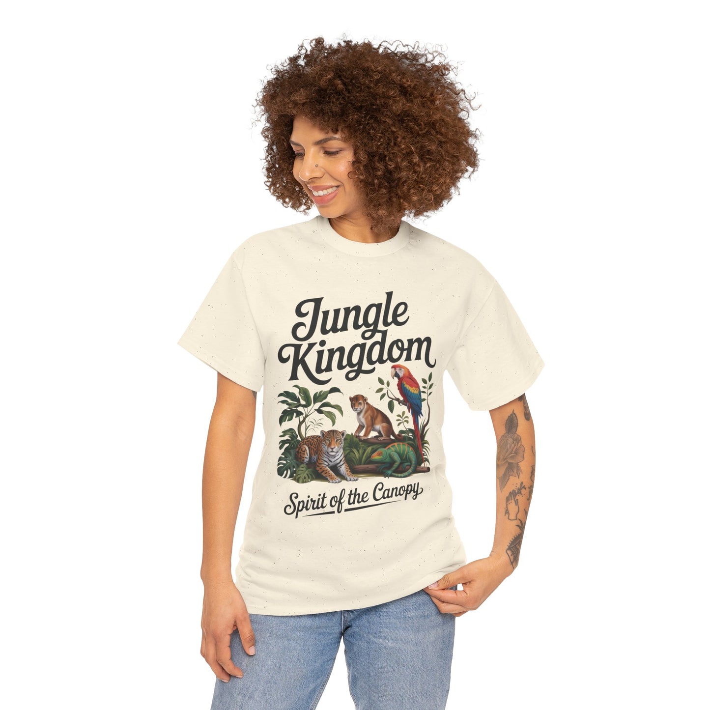 Mens Jungle Kingdom Tee - Nature Lover T-Shirt, Animal Graphic Tee, Eco-Friendly Gift, Summer Fashion, Adventure Outfit