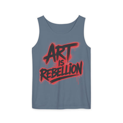 Men's Garment-Dyed Tank Top, Art Is Rebellion Men's Tank Top, Graffiti Street Art Muscle Shirt, Urban Rebellion Sleeveless Top