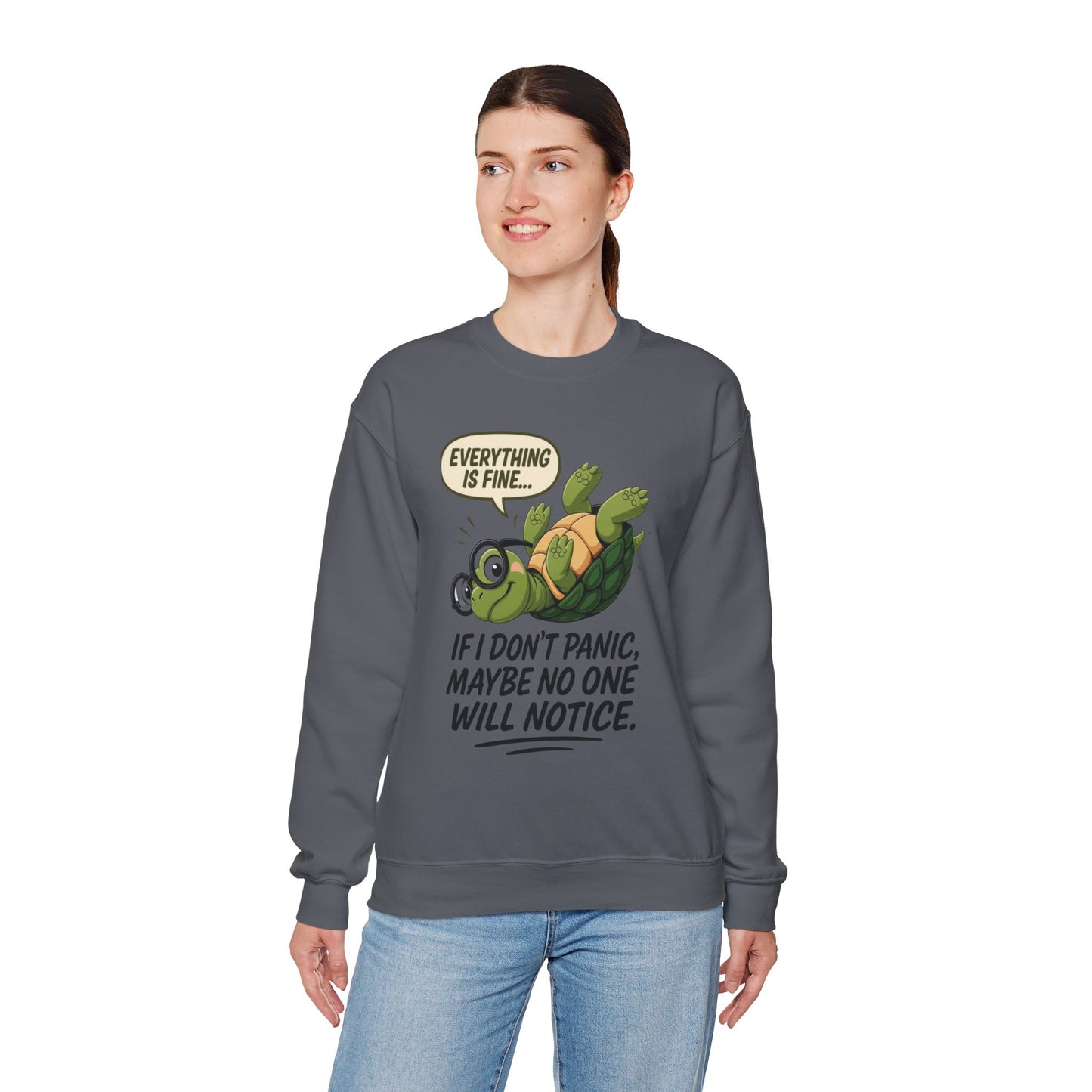 Casual Humor Unisex Sweatshirt, Perfect Gift for Anxiety Relief, Social Anxiety Joke, Quirky Graphic Sweatshirt, Introvert Humor Gift
