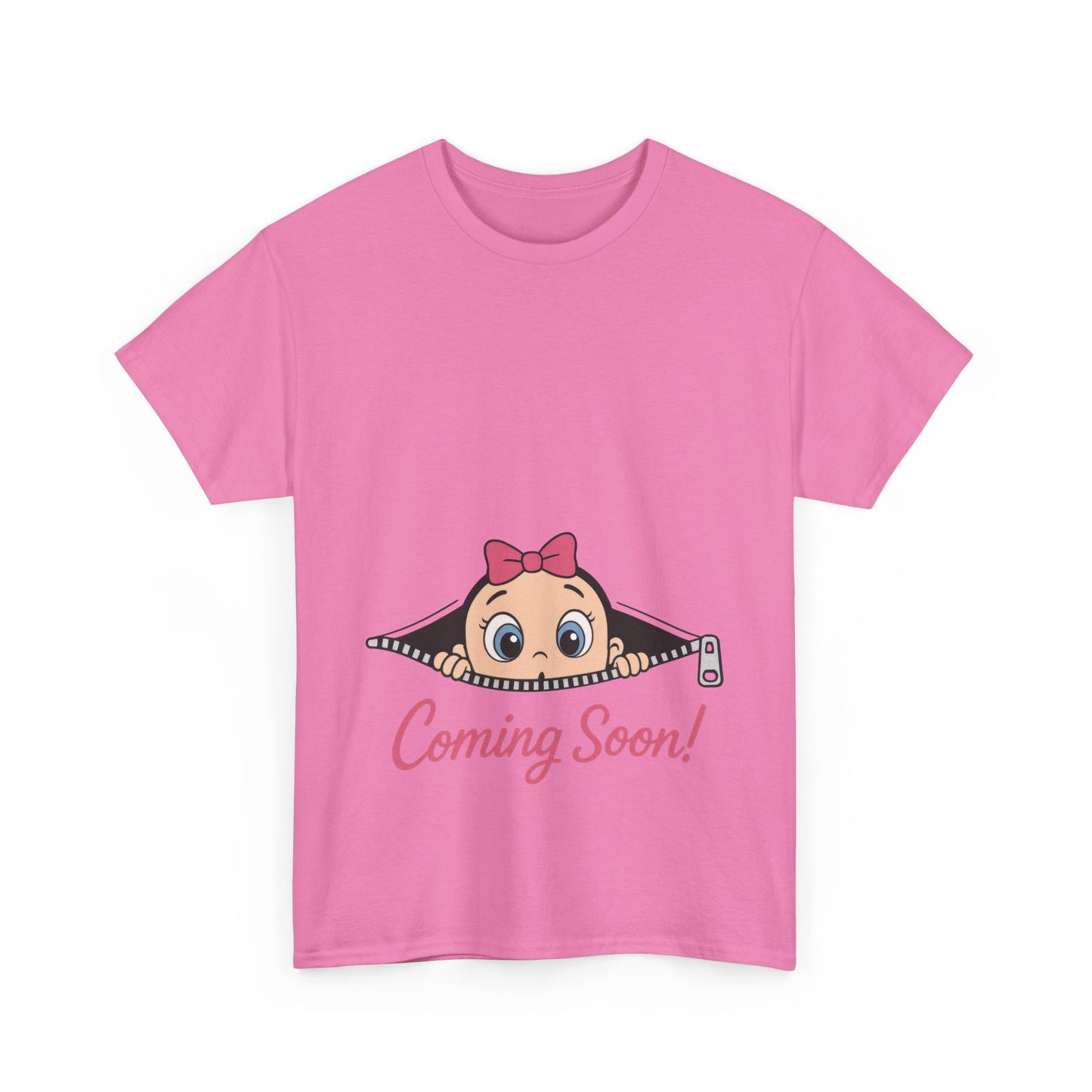 Coming Soon Maternity T-Shirt, Cute Baby Girl Pregnancy Announcement Shirt, Expecting Mom Gift, Gender Reveal Tee, Baby Shower Gift
