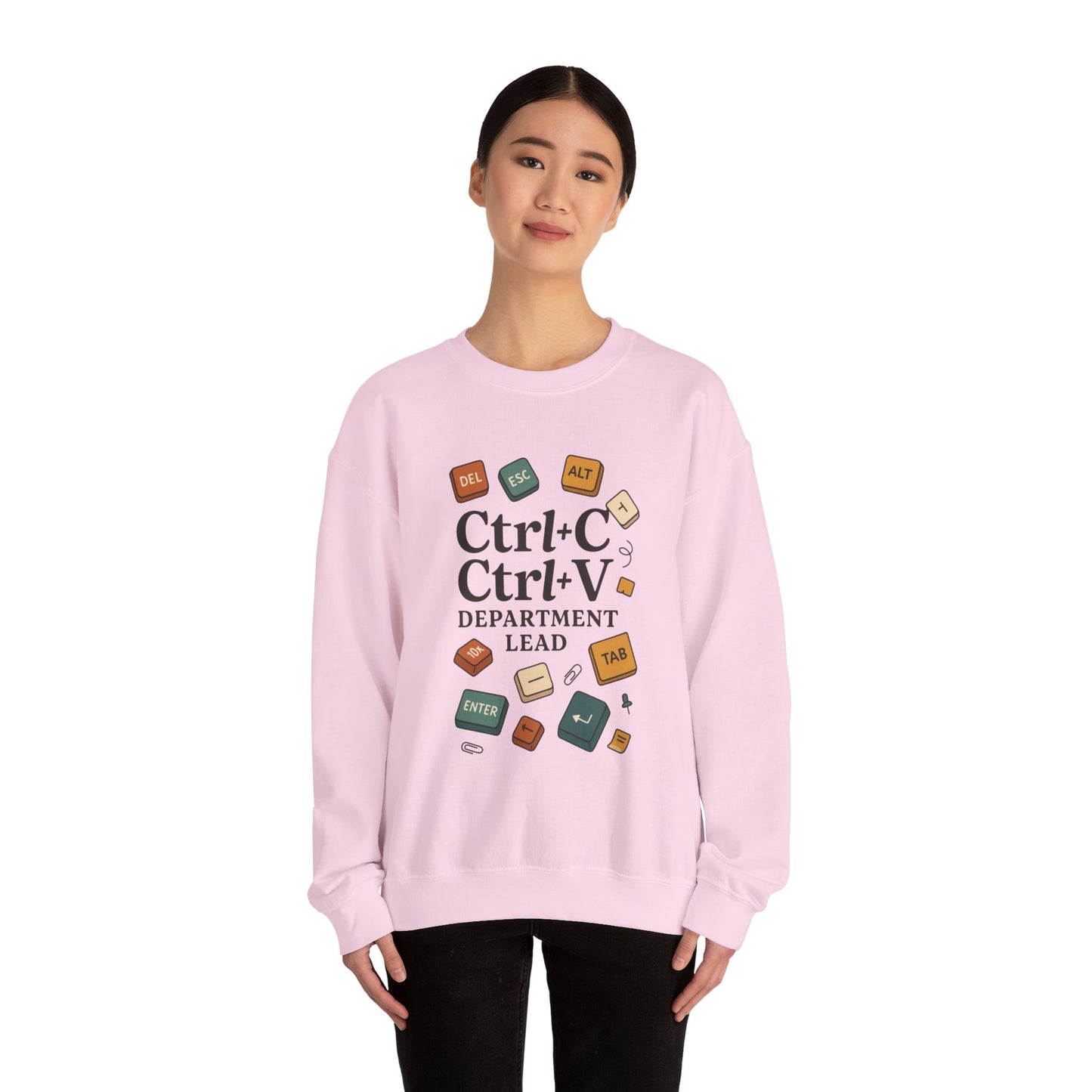 Funny Ctrl+C Ctrl+V Department Lead Sweatshirt, Unisex Crewneck, Gift for Tech Lovers, Office Humor, Cozy Casual Wear, Gift for a Coworker