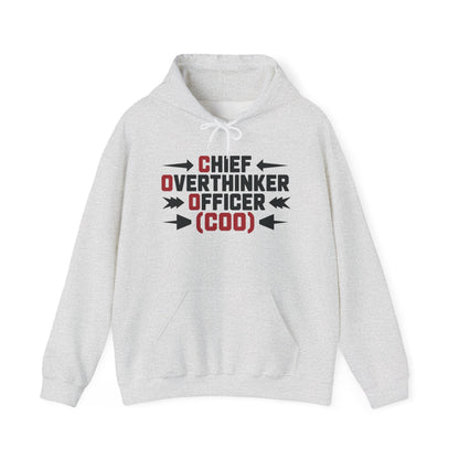 Chief Overthinker Officer Men's Hoodie, Funny COO Graphic Pullover, Sarcastic Office Humor Gift, Men's Heavy Blend™ Hooded Sweatshirt