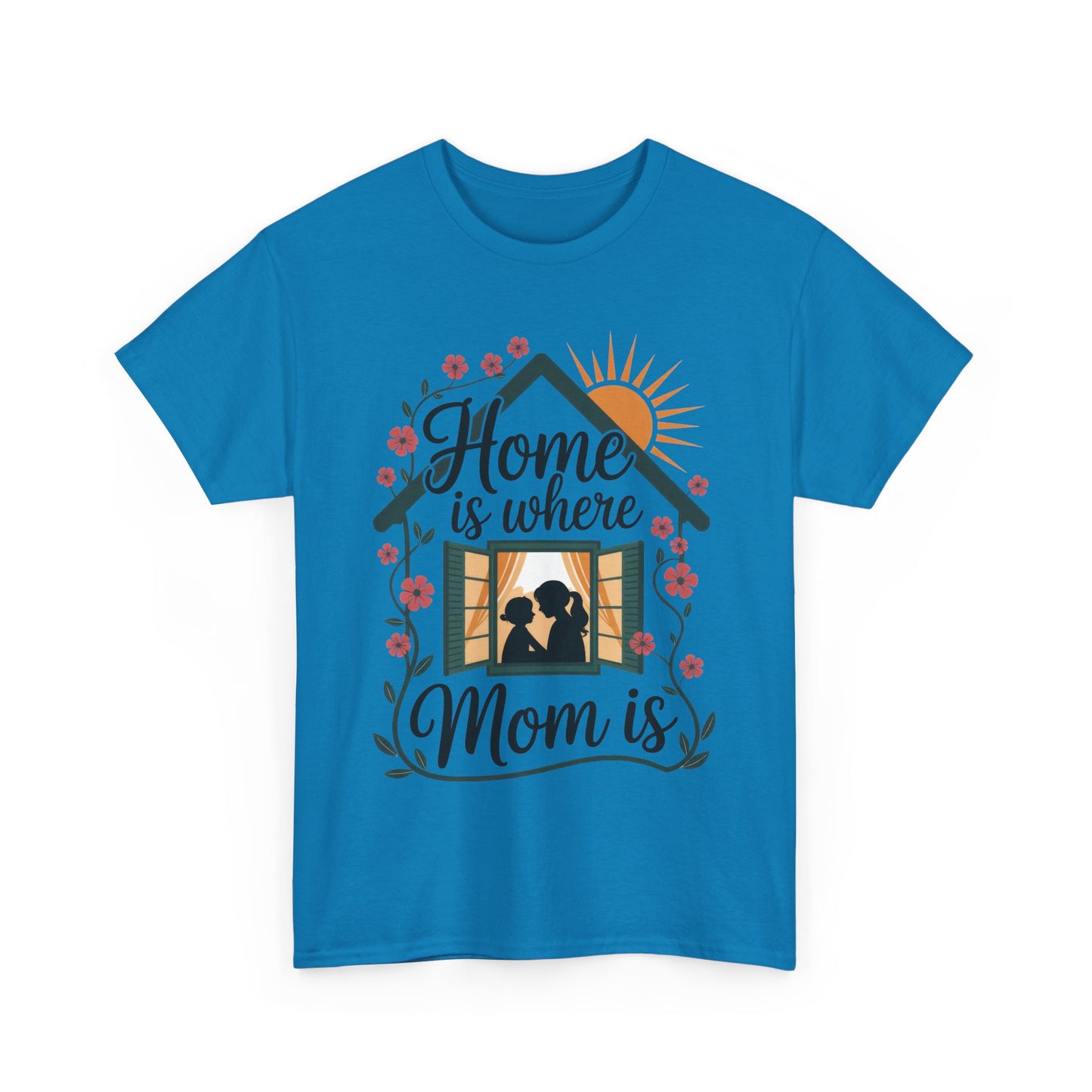 Home Is Where Mom Is T-Shirt, Mother's Day Cotton Tee, Cute Family Gift for Mom, Sentimental Mom Shirt for Her, mother's day Gift
