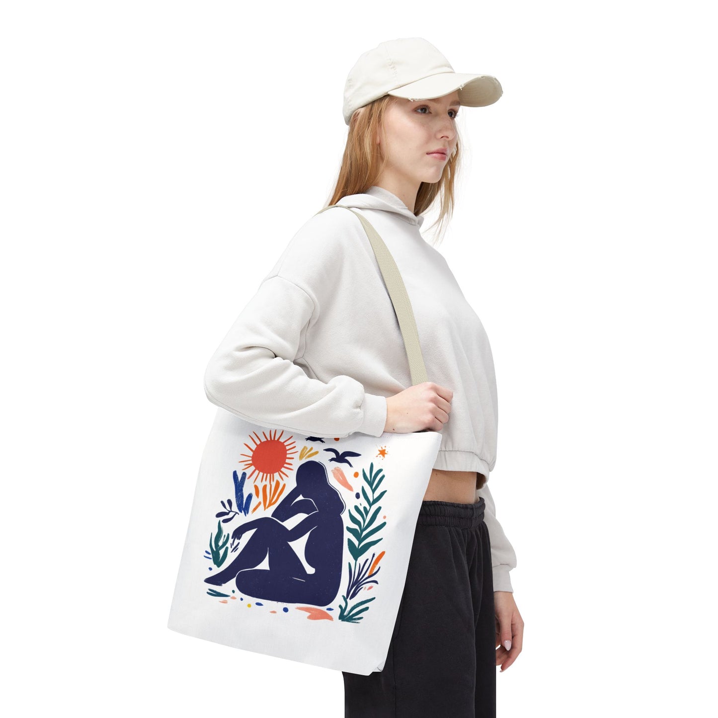 Boho Art Tote Bag, Versatile Eco-Friendly Carryall, Gift for Her, Summer Outing, Beach Bag, Reusable Shopping Tote