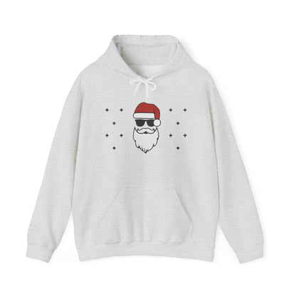 Cool Santa Men's Hoodie, Funny Christmas Sweatshirt, Retro Knit Holiday Style
