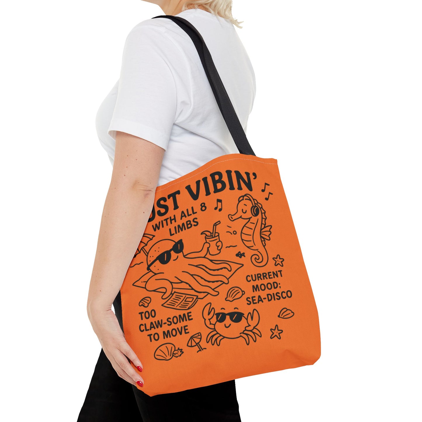 Fun Sea-Themed Tote Bag, Beach Accessories, Summer Vibes, Gift for Ocean Lovers, Reusable Shopping Bag, Cute Beach Tote