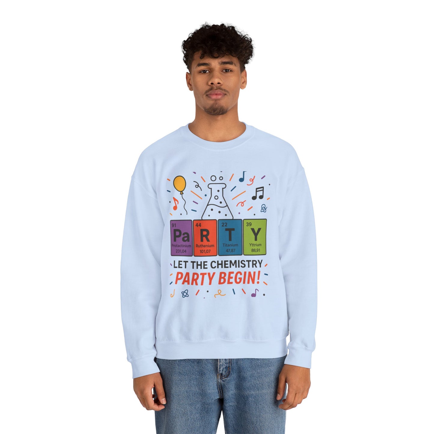 Party Chemistry Crewneck Sweatshirt, Chemistry Sweatshirt, Science Gift, Cute Crew Neck, Birthday Sweatshirt, Unisex Pullover