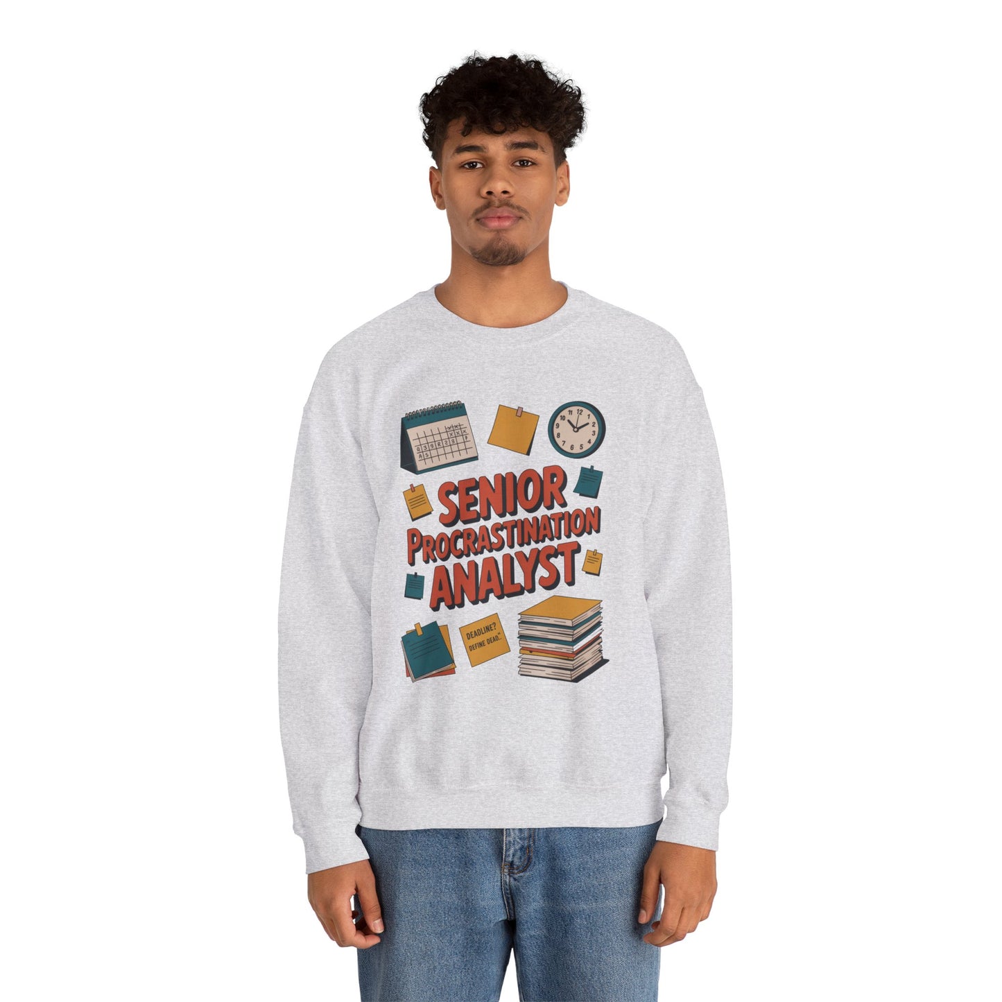 Senior Procrastination Analyst Sweatshirt, Gift for Graduates, Office Humor Apparel, Meme Sweatshirt, Casual Wear, Motivation Humor Apparel