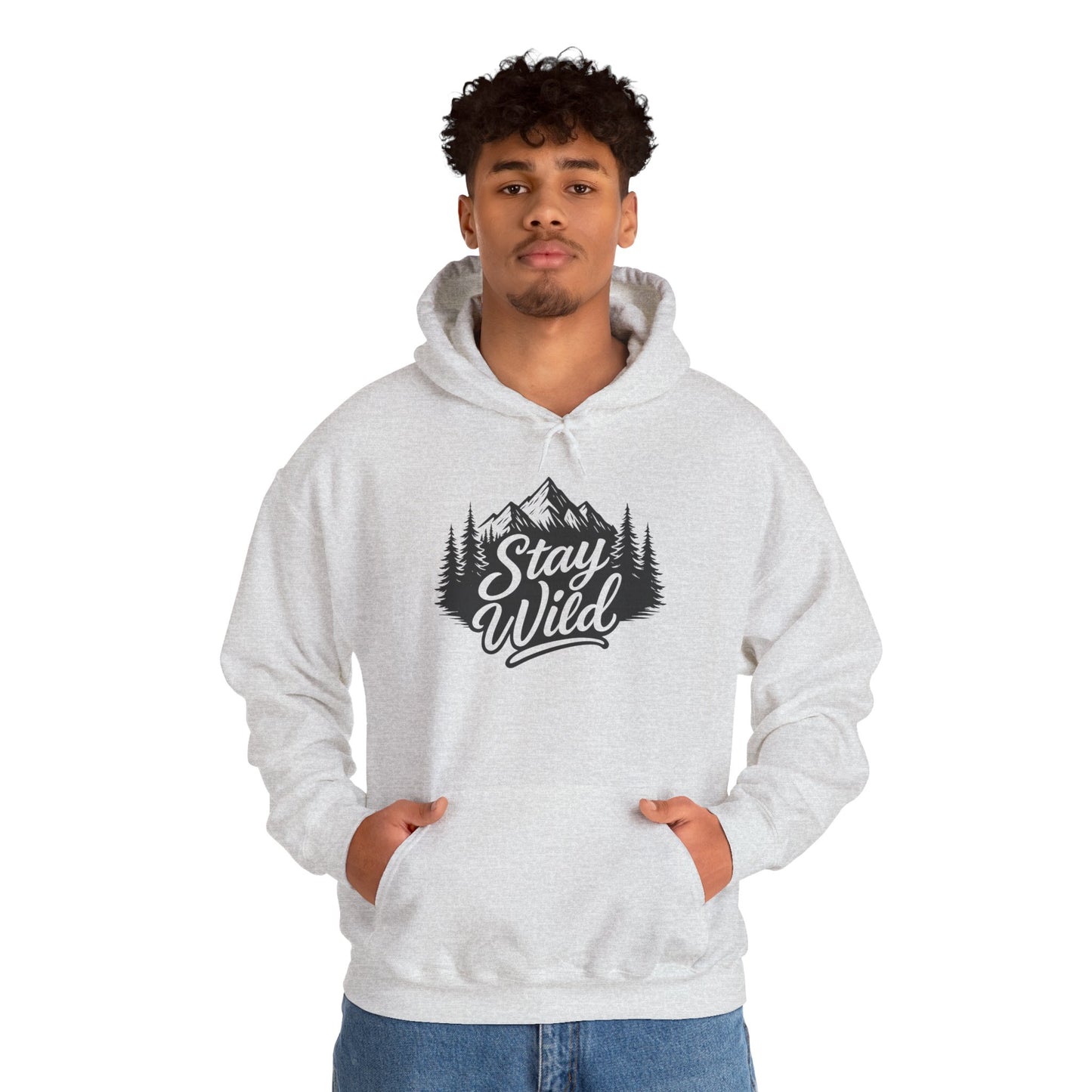Stay Wild Hoodie, Nature Lover Unisex Pullover, Mountain Adventure Hiking Sweatshirt, Outdoorsy Gift for Him Her