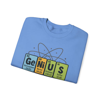 Funny Mens Genius Sweatshirt, Periodic Table Nerd Pullover, Smart Science Gift for Him, Genius Sweatshirt,  Science Lovers Gift