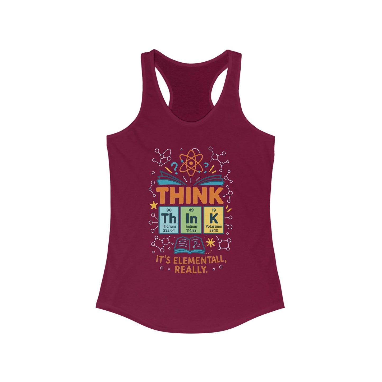 Nerd Tank Top for Women, Funny Chemistry Shirt, Cute Science Graphic Tank, STEM Gift for Her, Gift for Students, Motivational Fitness Shirt