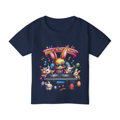 DJ Bunny Easter Toddler T-Shirt - Fun Music Bunny Tee for Kids Ages 2 - 6, Hoppin to the Beat Design, Cute Spring Holiday Gift Idea