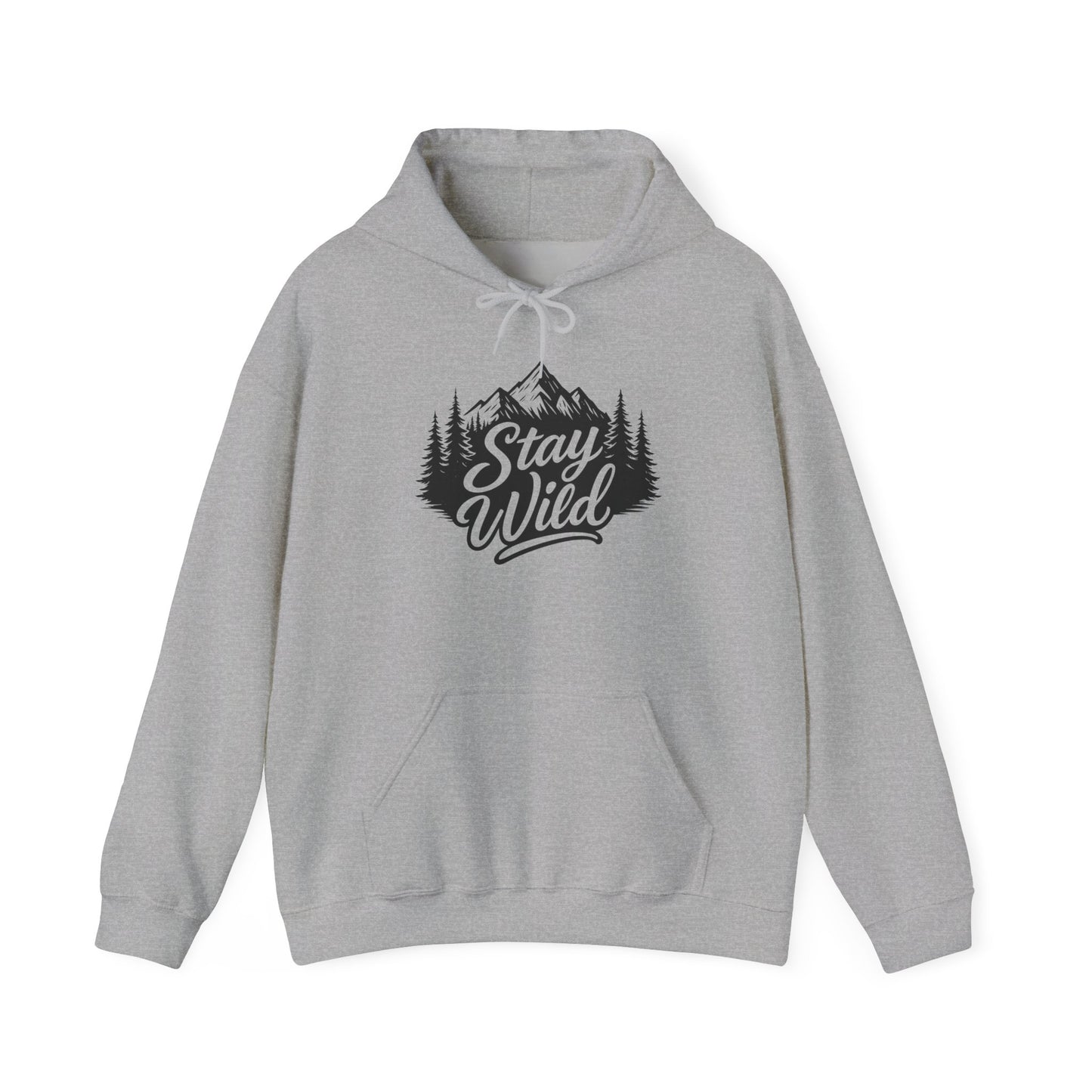 Stay Wild Hoodie, Nature Lover Unisex Pullover, Mountain Adventure Hiking Sweatshirt, Outdoorsy Gift for Him Her