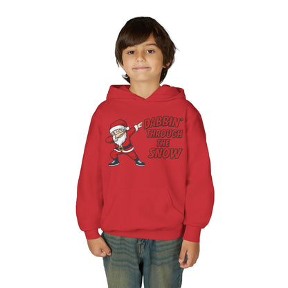 Dabbin Santa Youth Christmas Hoodie, Funny Holiday Sweatshirt for Boys