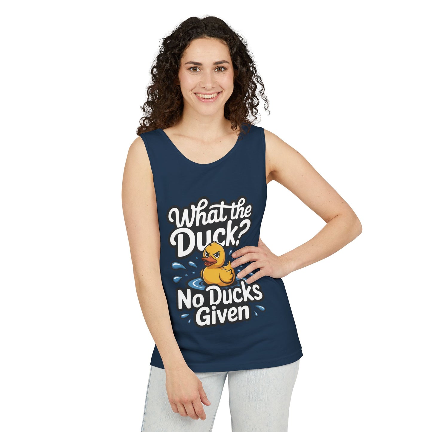 What The Duck Funny Womens Tank Top, No Ducks Given Tee, Sarcastic Duck Tee, Rubber Duck Graphic Tank, Humor Gift For Her,Beach Party Outfit