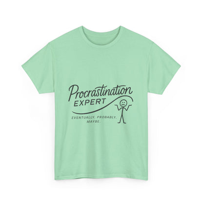 Procrastination Expert Women's Heavy Cotton Tee, Funny T-Shirt, Gift for Students, Casual Wear, Comfy Everyday Tee, Humor Shirt