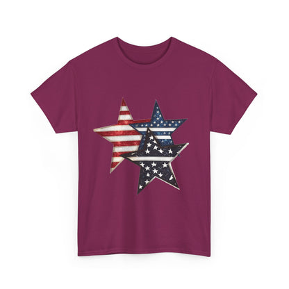 Patriotic Star Unisex Tee, USA Pride T-Shirt, Independence Day Outfit, All-American Style Shirt, Gift for Veterans, 4th of July Celebration
