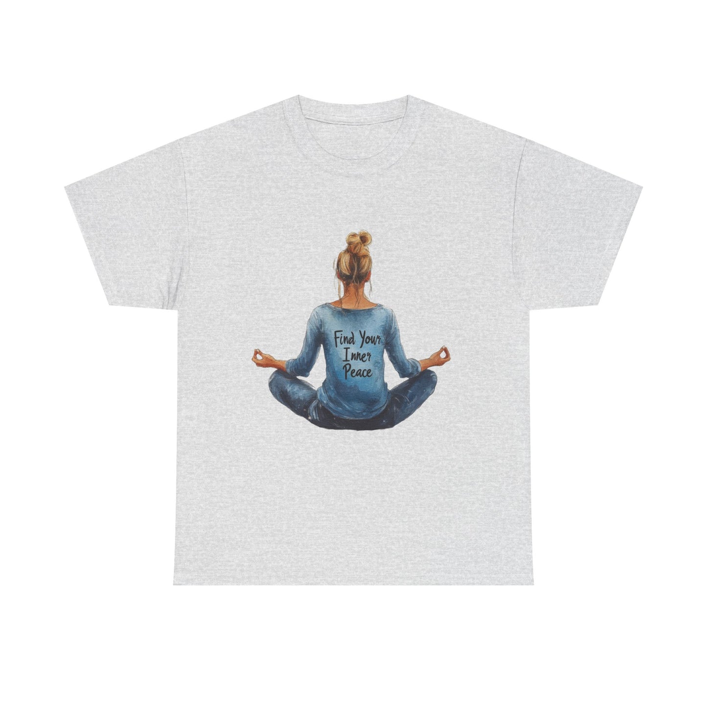 Find Your Inner Peace Unisex Heavy Cotton Tee, Motivational Shirt, Meditation Apparel, Relaxation Gift, Casual Wear, Mindfulness Tee