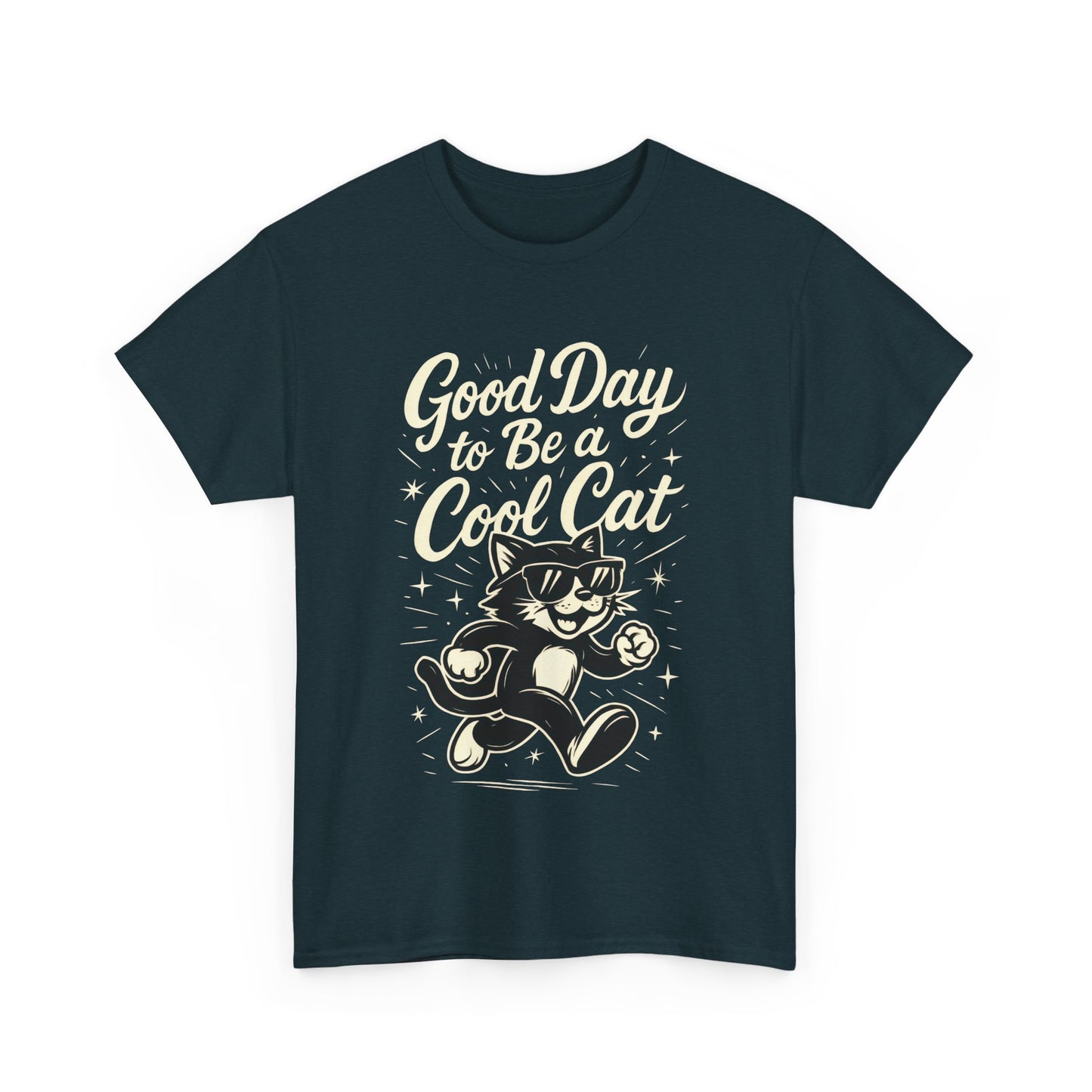 Good Day to Be a Cool Cat Womens Shirt - Funny Retro Kitty Graphic Tee for Women - Cute Cat Lover Gift, Fun T-Shirt, Unique Everyday Wear