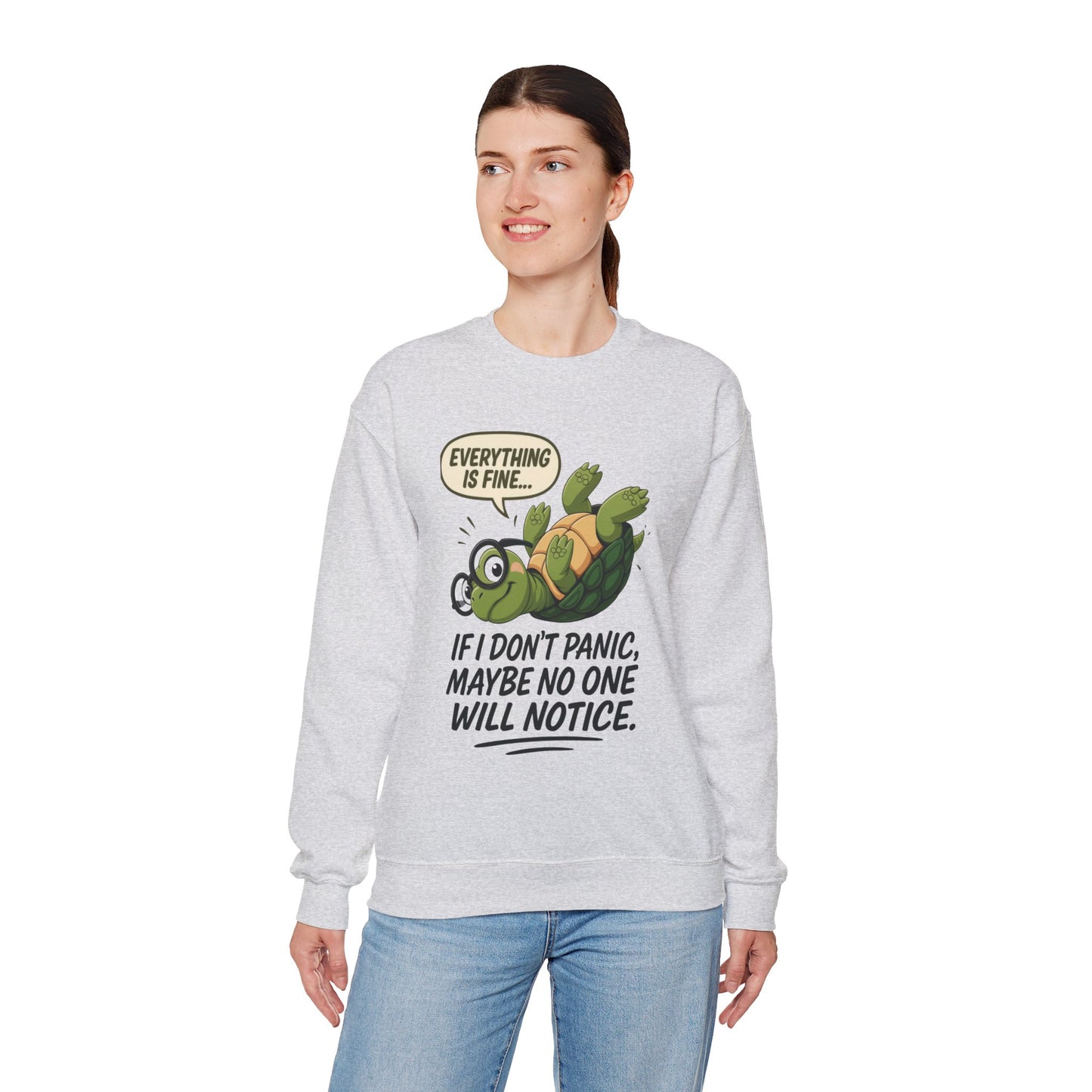 Casual Humor Unisex Sweatshirt, Perfect Gift for Anxiety Relief, Social Anxiety Joke, Quirky Graphic Sweatshirt, Introvert Humor Gift
