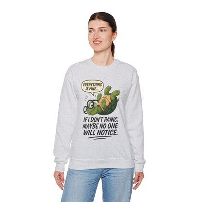Casual Humor Unisex Sweatshirt, Perfect Gift for Anxiety Relief, Social Anxiety Joke, Quirky Graphic Sweatshirt, Introvert Humor Gift