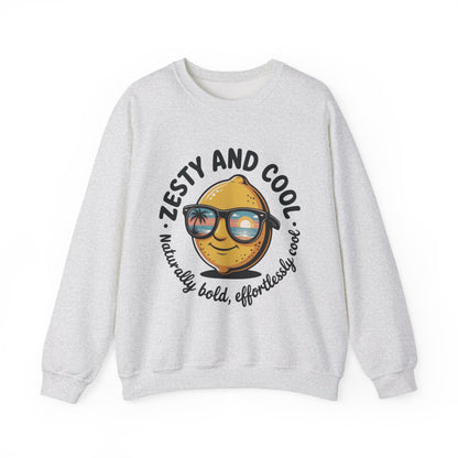 Zesty Lemon Mens Crewneck Sweatshirt - Fun Gift for Friends, Cool Casual Style, Summer Vibes, Mens Graphic Apparel, Perfect for Relaxing