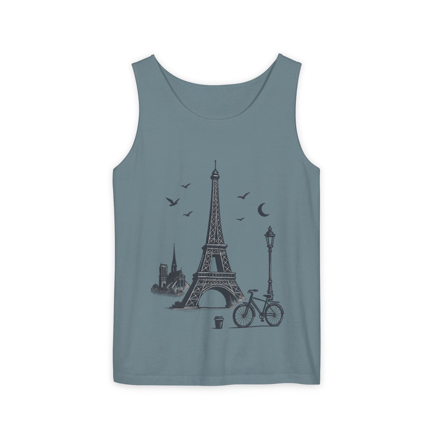 Parisian Dreams Tank Top, Unisex Summer Wear, Graphic Tee, Travel Inspired Apparel, Vacation Outfit, Casual Tank for All Occasions